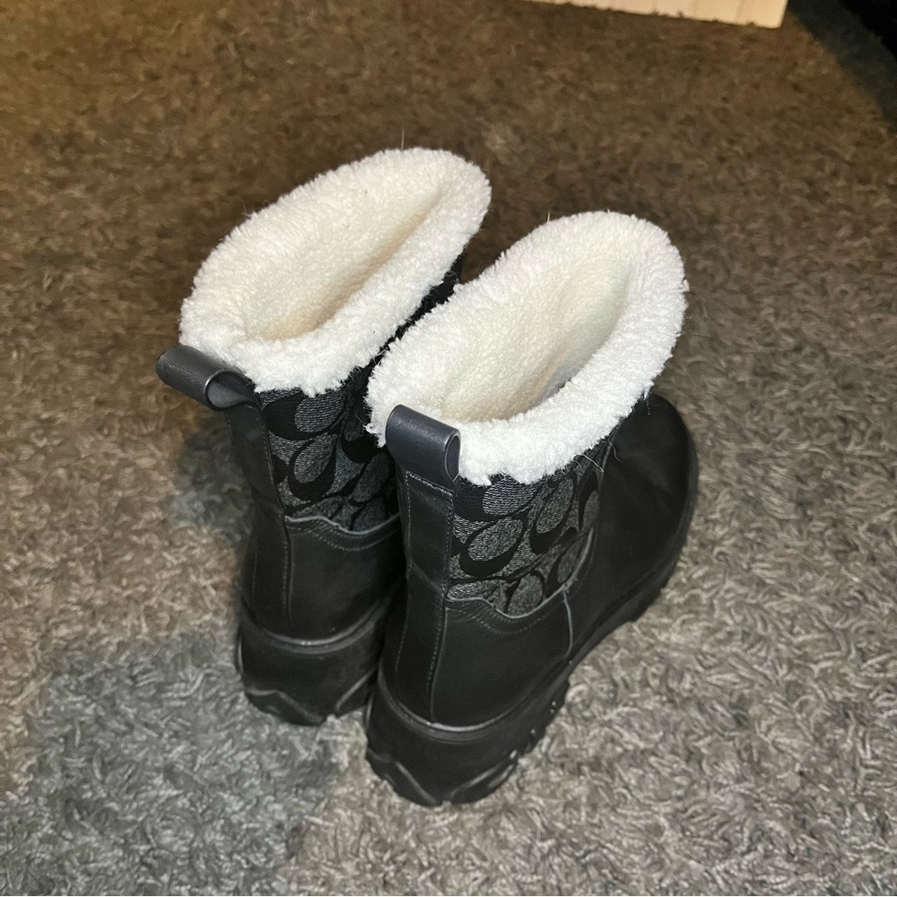 Coach Black Rain Boots with lining - Picture 4 of 6